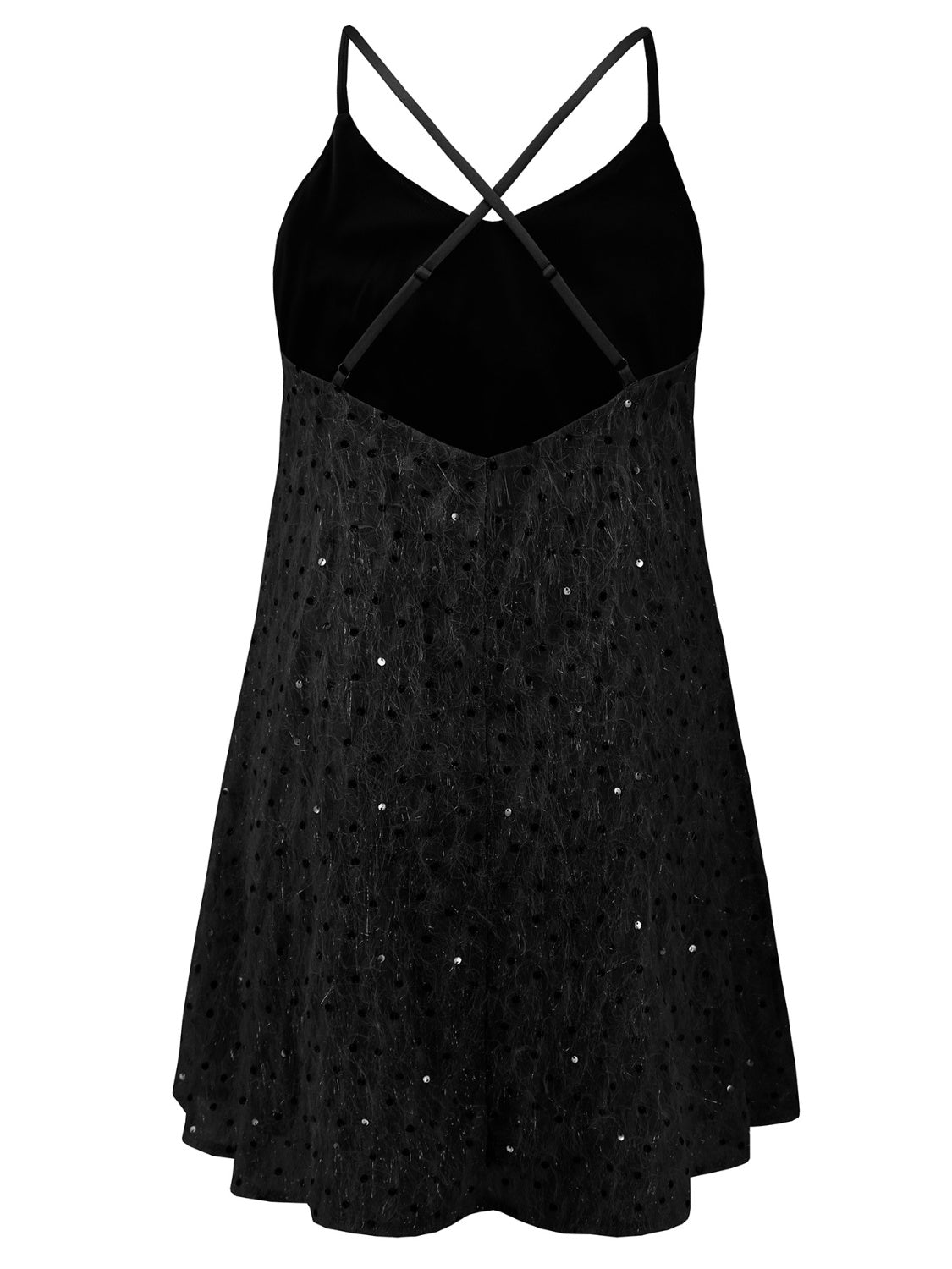 Sequin V-Neck Mini Cami Cocktail Dress