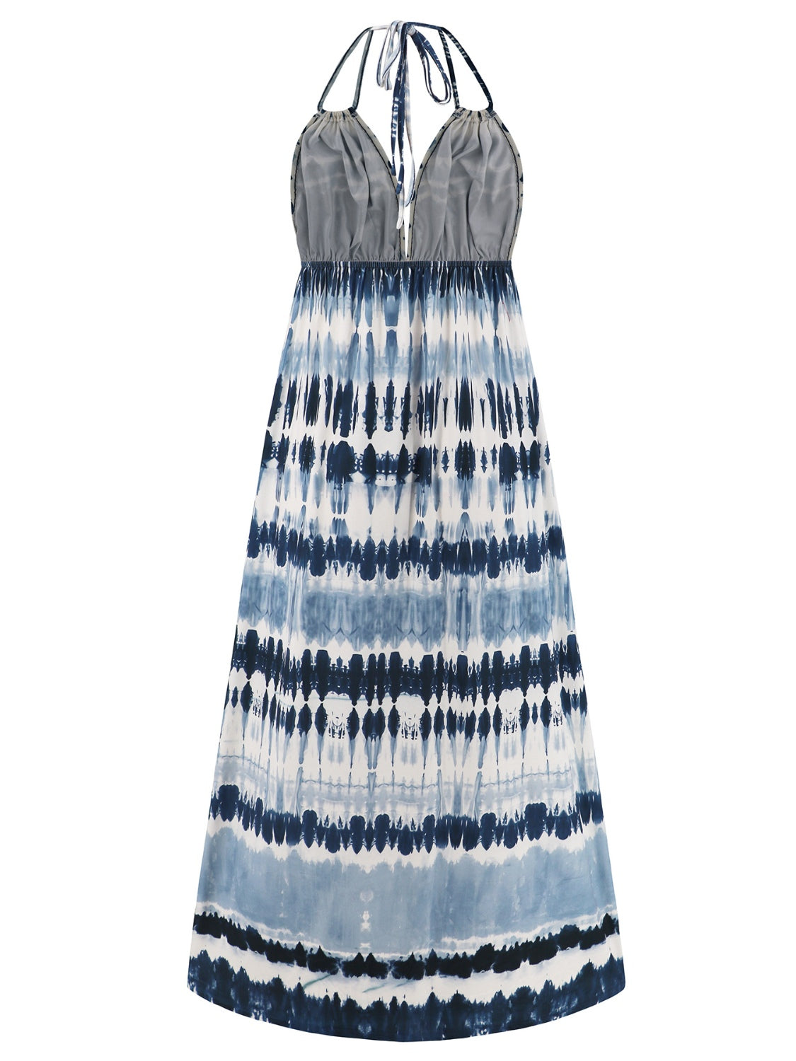 Tie-Dye Halter Neck Beach Maxi Dress