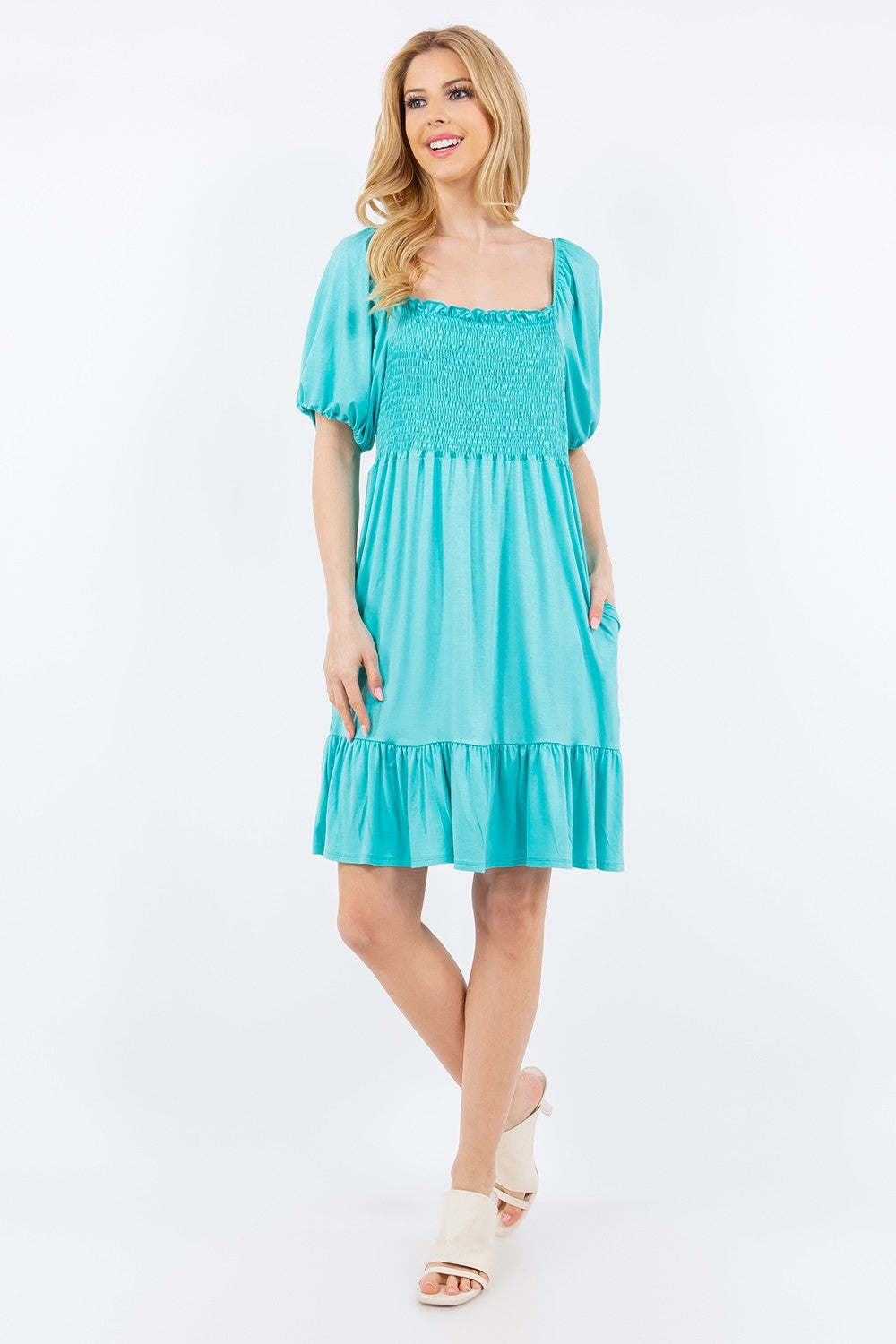 Blue Short Summer Dress