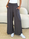 Full Size Wide Waistband Wide Leg Resort Pants