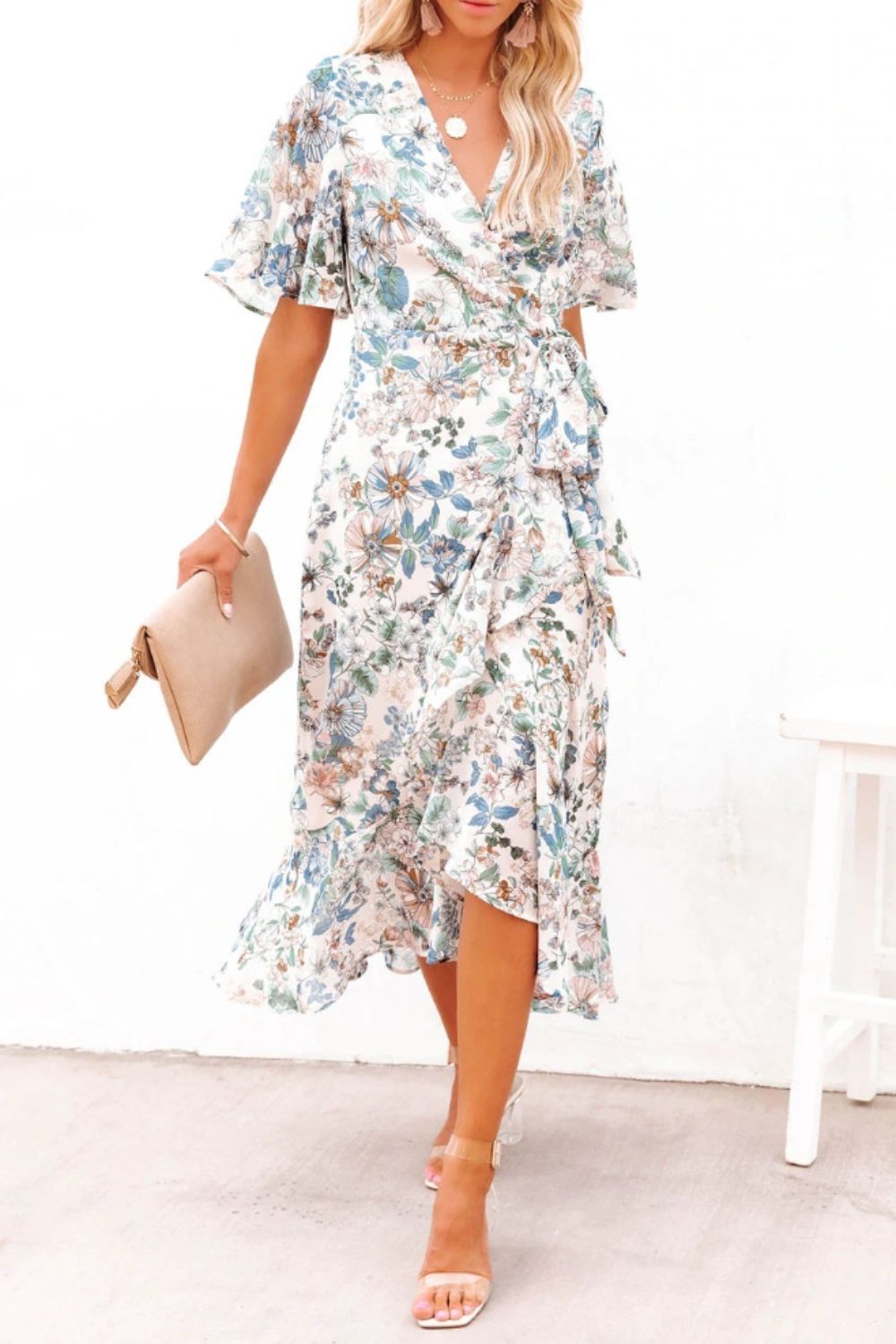 Summer Floral Midi Dress