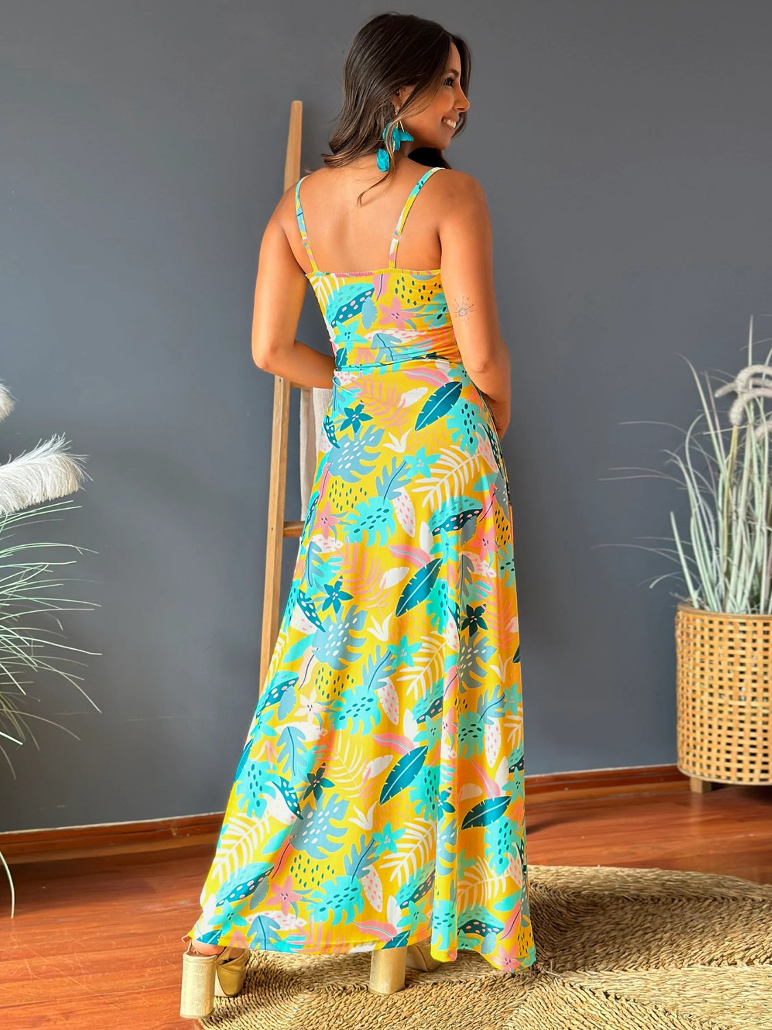 Tropical Vacation Maxi Resort Dress