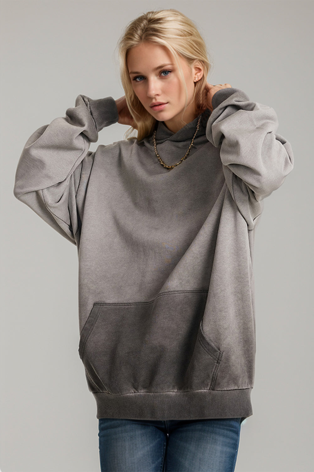 Long Sleeve Hoodie with Kangaroo Pocket