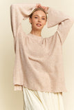 Round Neck Drop Shoulder Sweater