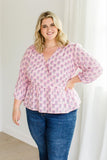 The Frances Top in Blush Haze Plus Size