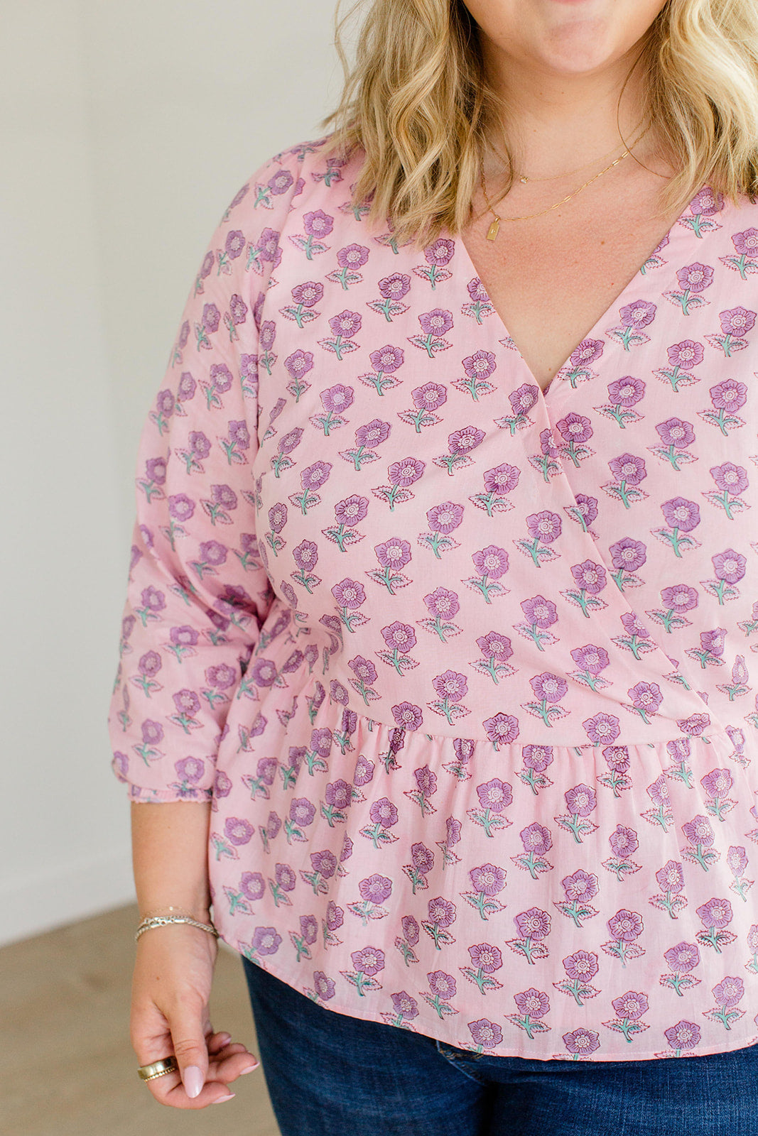 The Frances Top in Blush Haze Plus Size