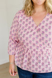 The Frances Top in Blush Haze Plus Size