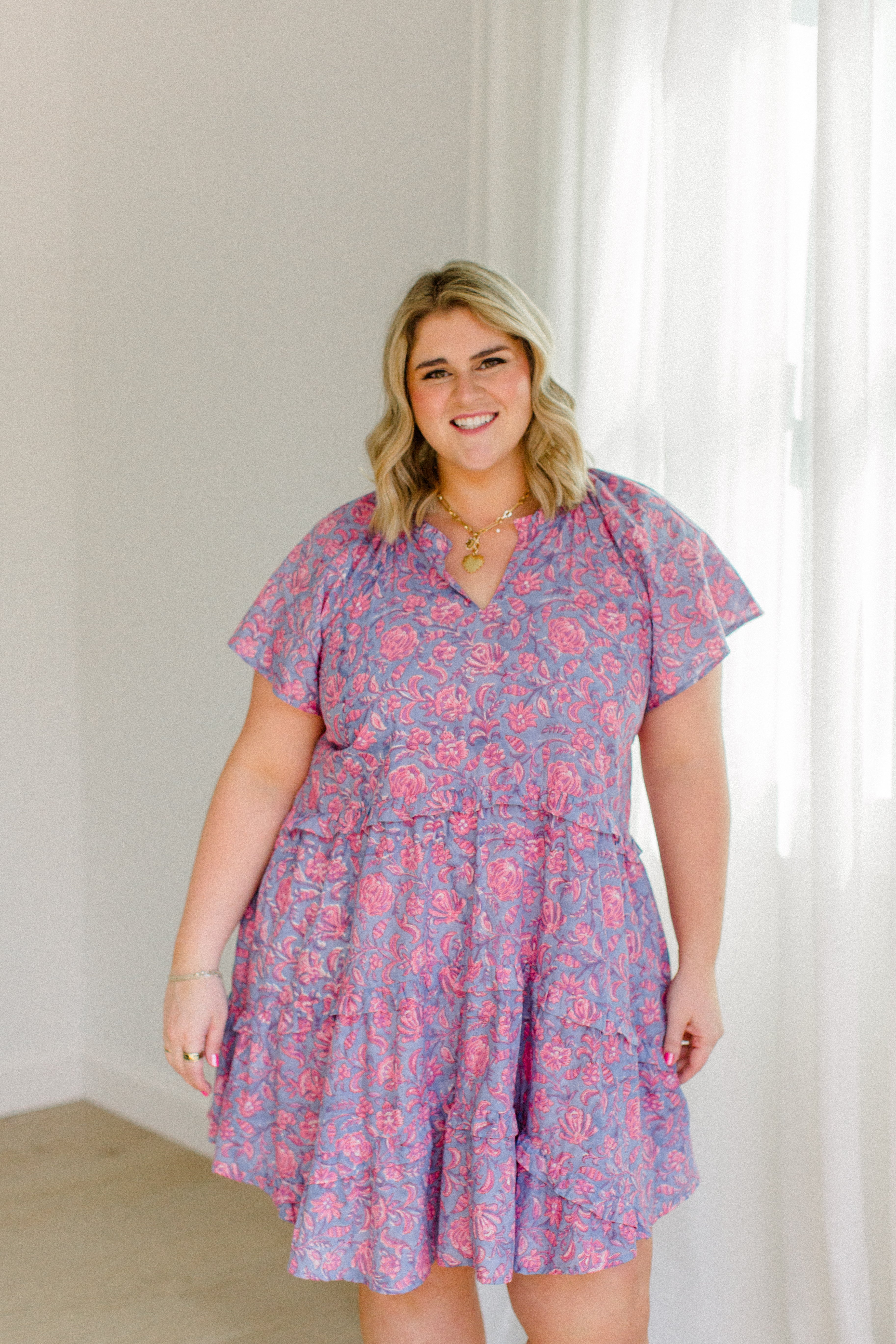 The Kathleen Dress in Orchid Rose - Final Sale Plus Size