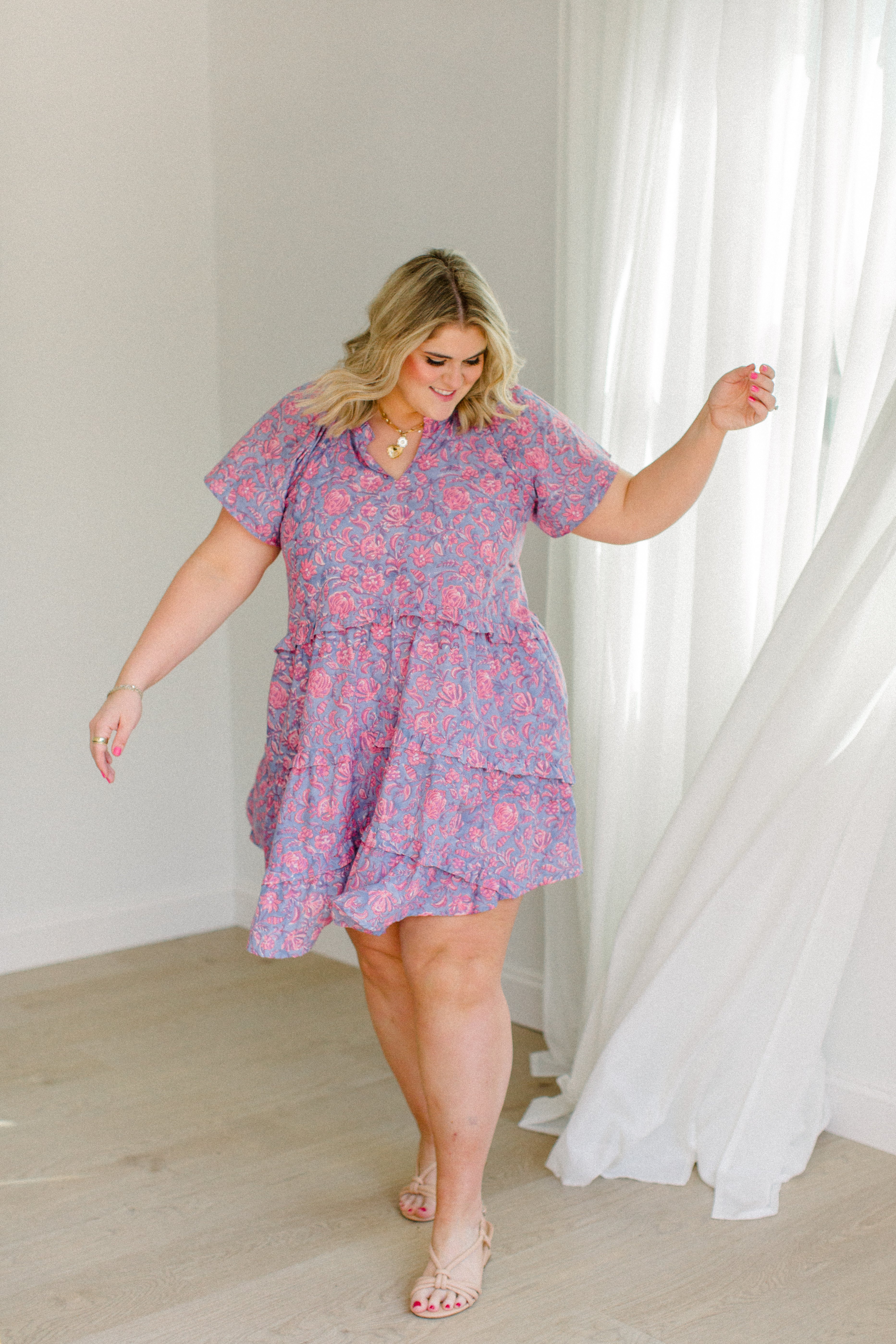 The Kathleen Dress in Orchid Rose - Final Sale Plus Size