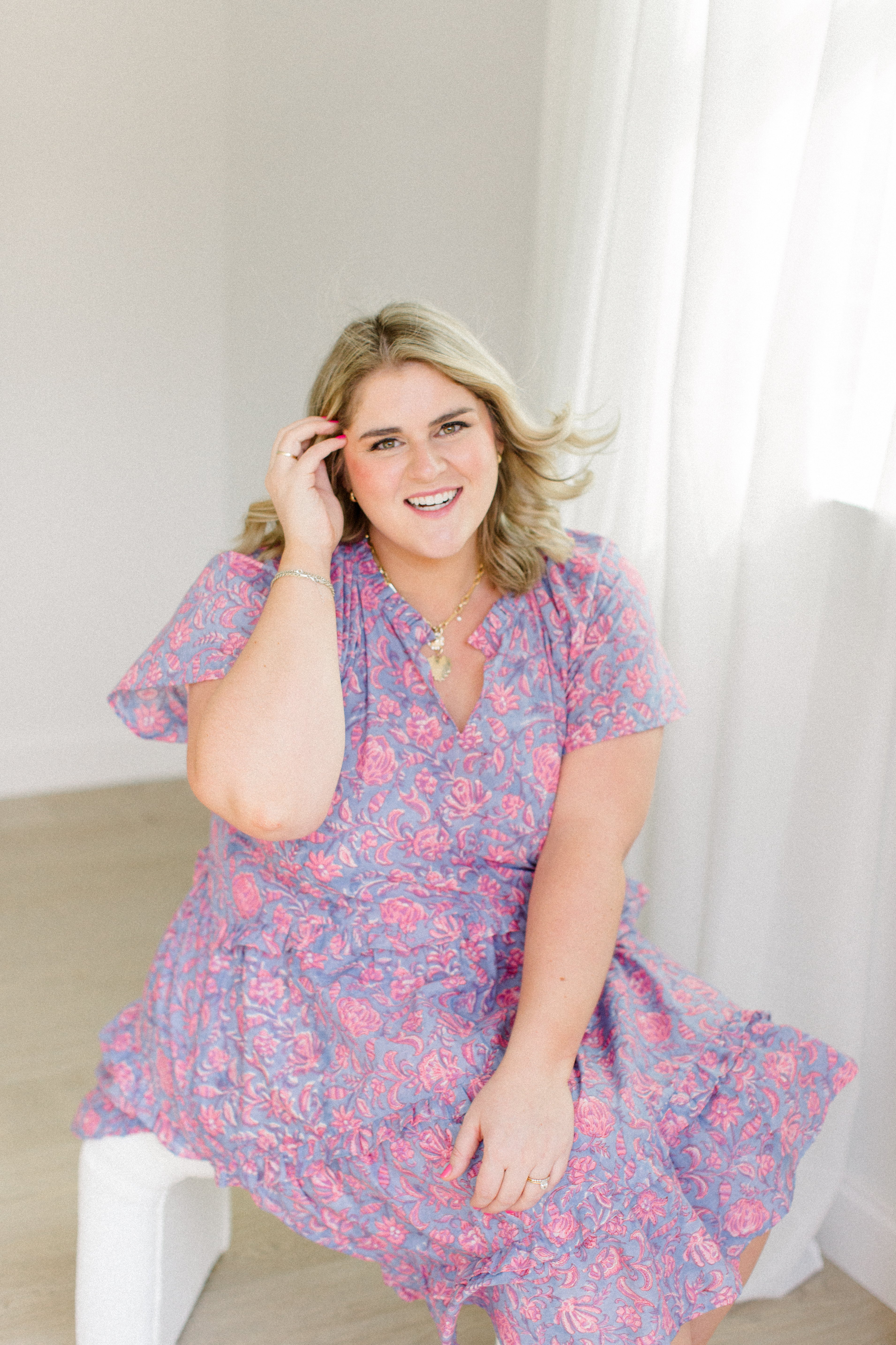 The Kathleen Dress in Orchid Rose - Final Sale Plus Size