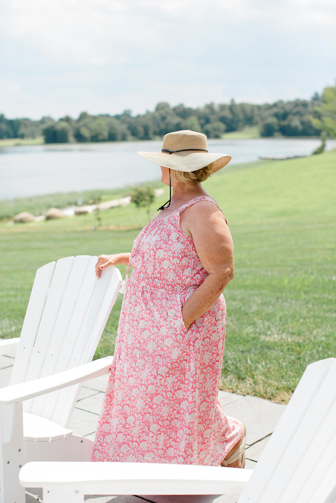 The Kiley Tank Dress in Watermelon Sorbet Plus Size