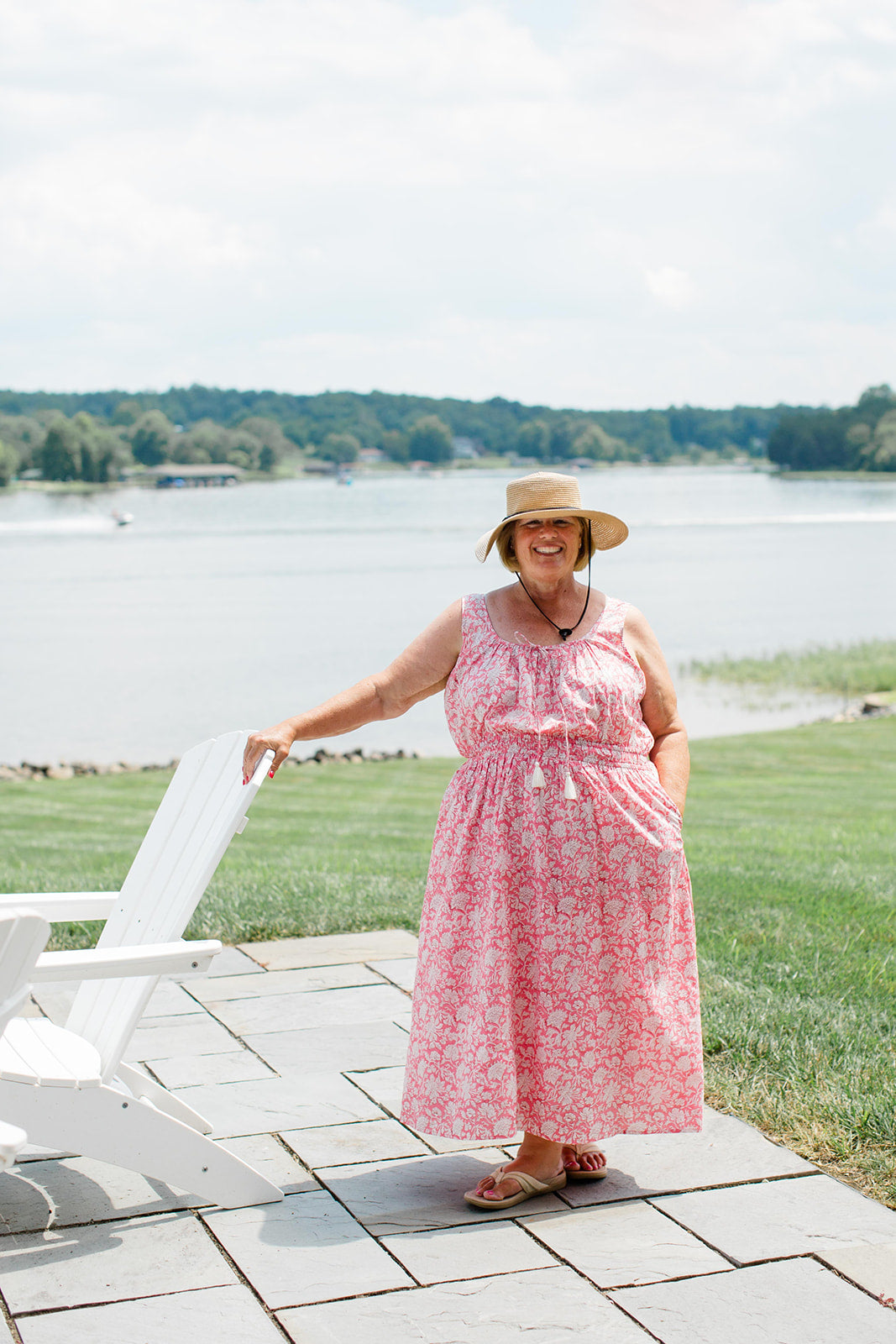 The Kiley Tank Dress in Watermelon Sorbet Plus Size