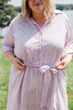 The Christine Shirt Dress in Lavender Taffy Plus Size