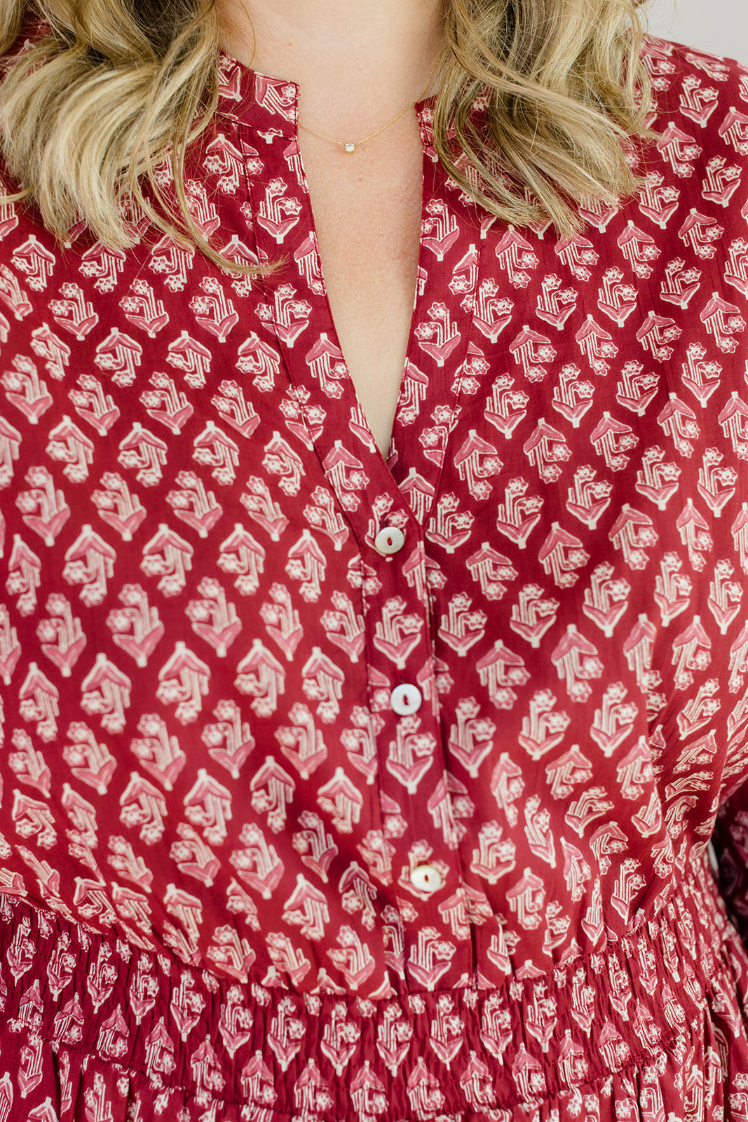 The Francesca Midi Dress in Spiced Merlot Plus Size
