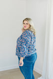 The Jess Top in Indigo Bloom Plus Size