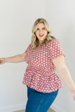The Judy Top in Crimson Grove Plus Size