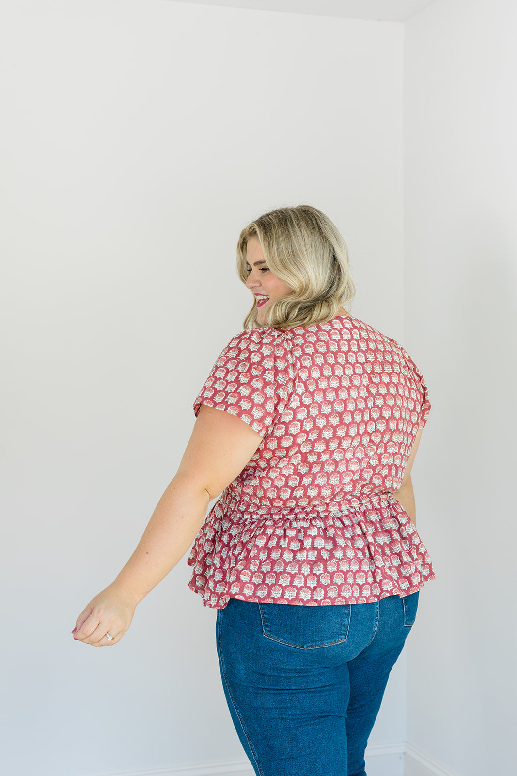 The Judy Top in Crimson Grove Plus Size