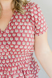 The Judy Top in Crimson Grove Plus Size
