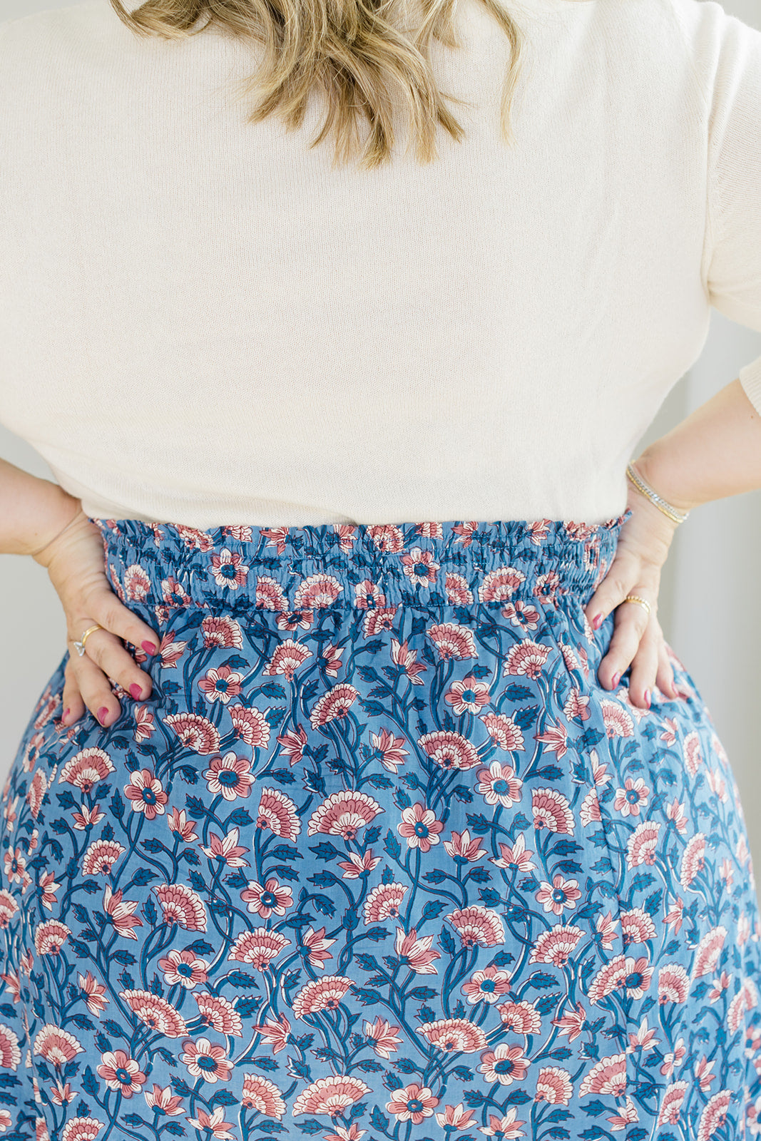 The Melissa Skirt in Indigo Bloom Plus Size