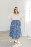 The Melissa Skirt in Indigo Bloom Plus Size