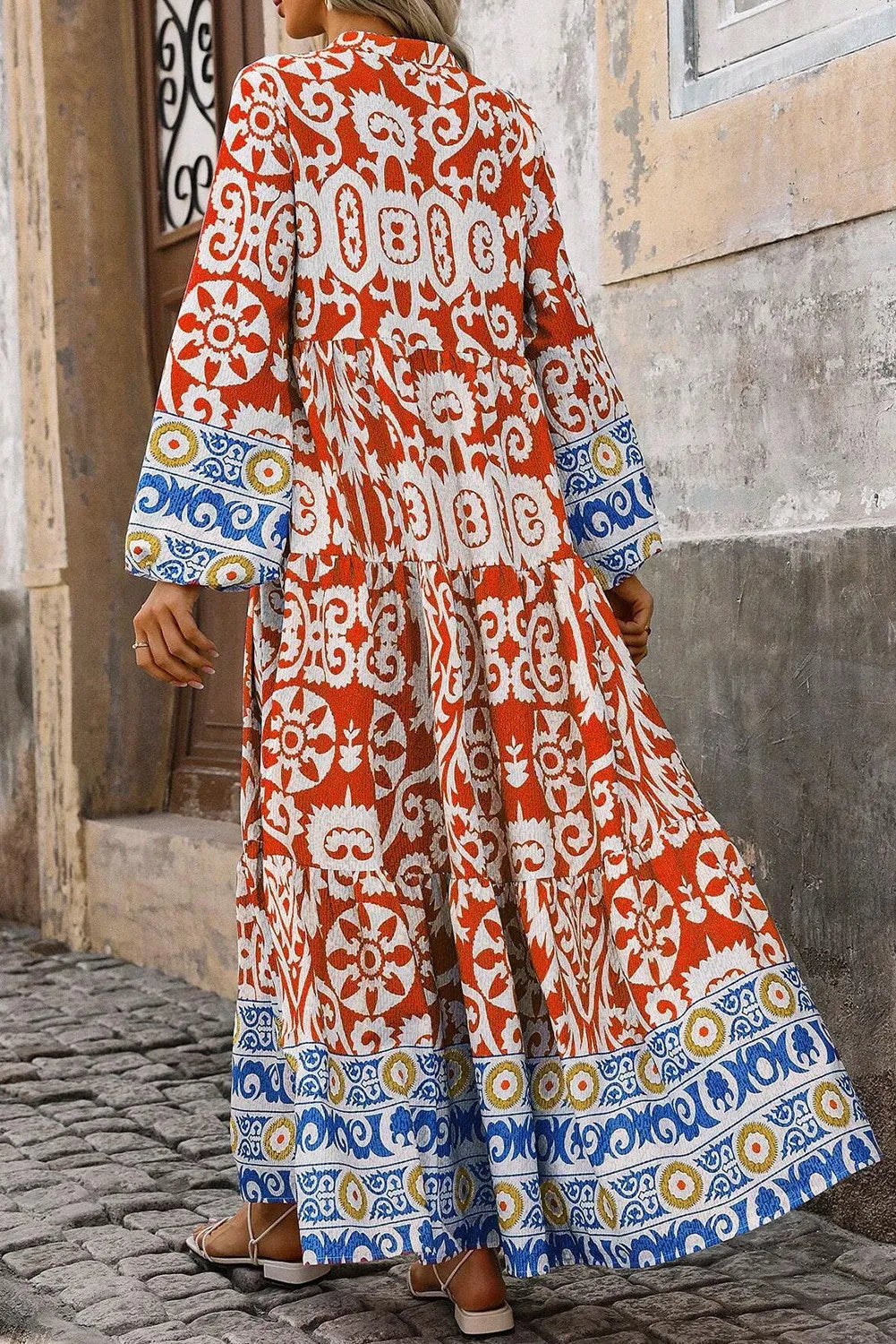 Boho Long Sleeve Maxi Dress