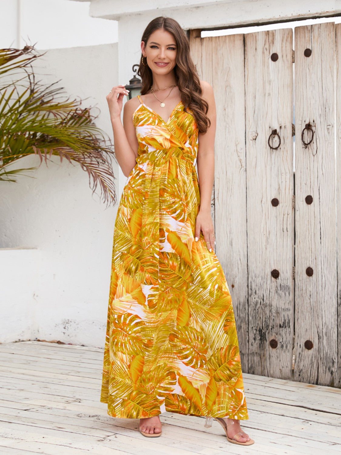 Tropical Cami Vacation Maxi Dress