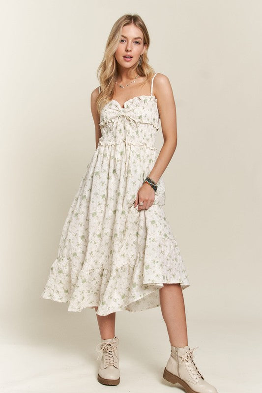 Floral Sweetheart Neck Cami Sun Dress