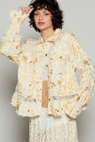 Lace Patch Flounce Sleeve Jacket