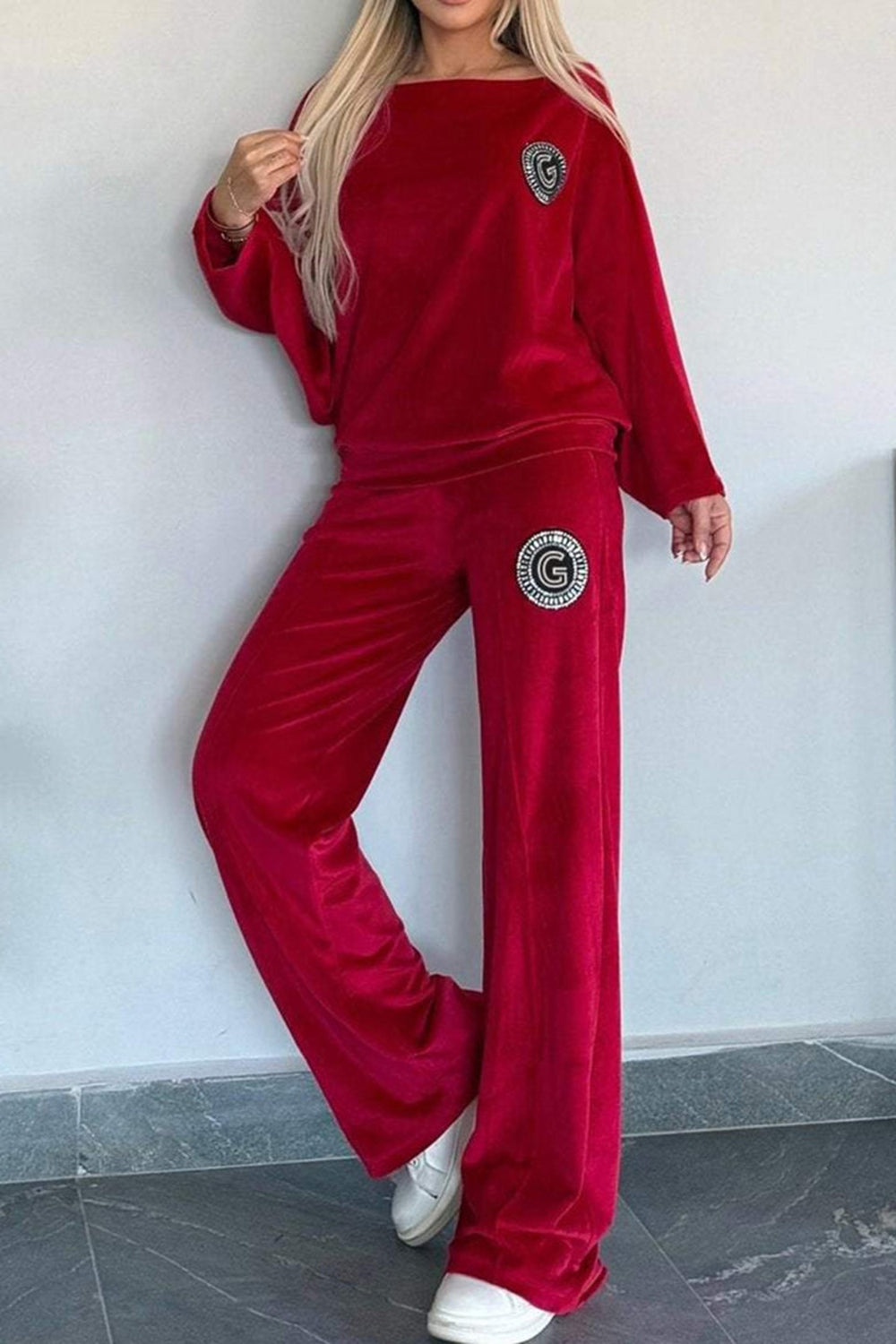 Full Size Long Sleeve Top and Pants Travel Set