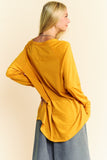 Baggy Boat Neck Long Sleeve T-Shirt