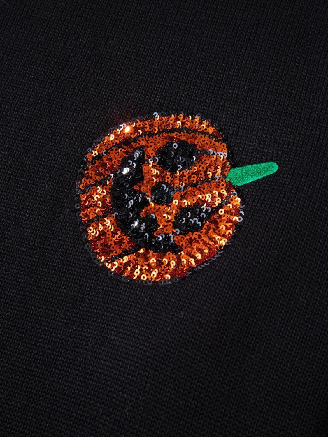 Plus Size Sequin Pumpkin Sweater