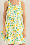 Floral Tie Shoulder Mini Summer Dress