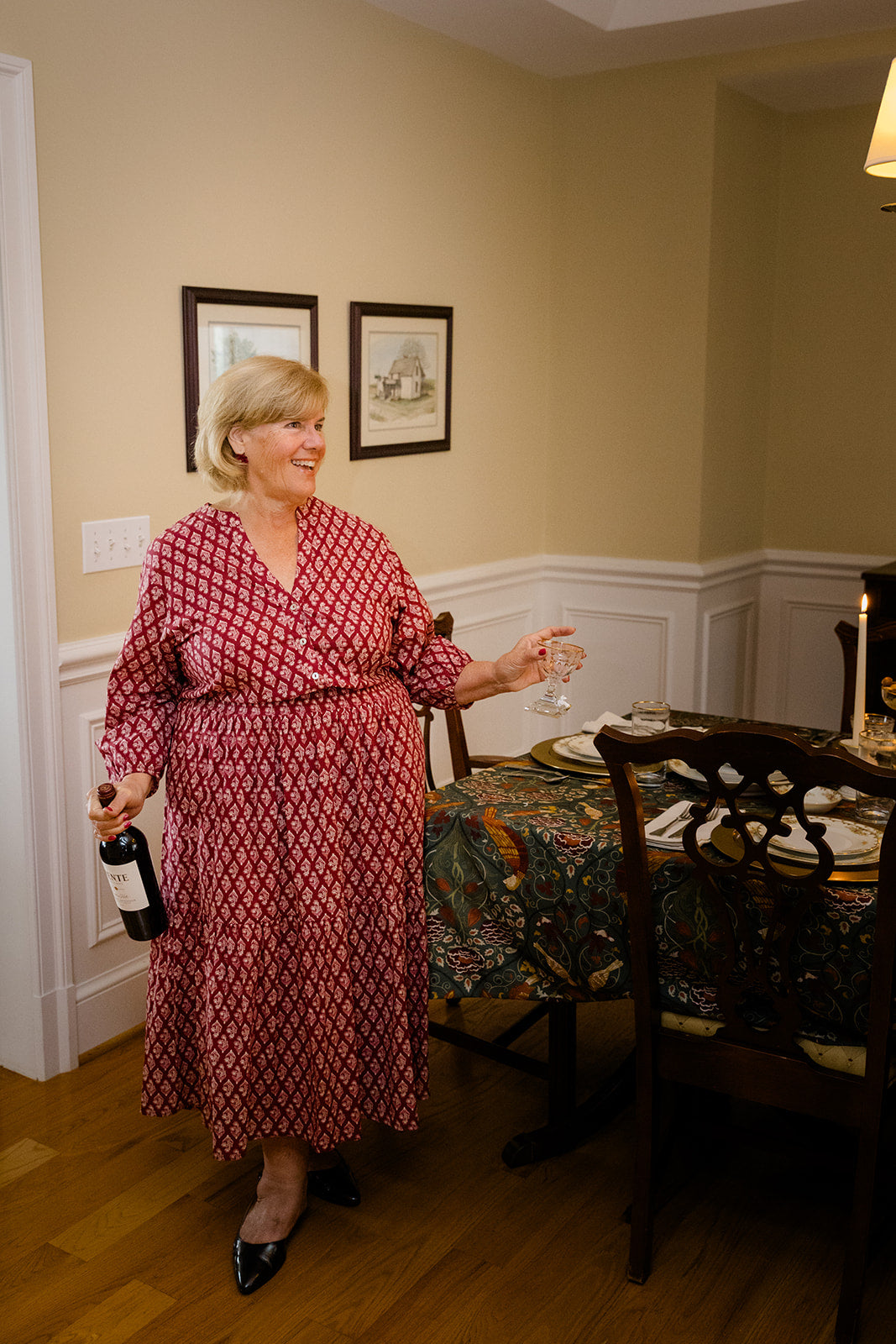 The Francesca Midi Dress in Spiced Merlot Plus Size