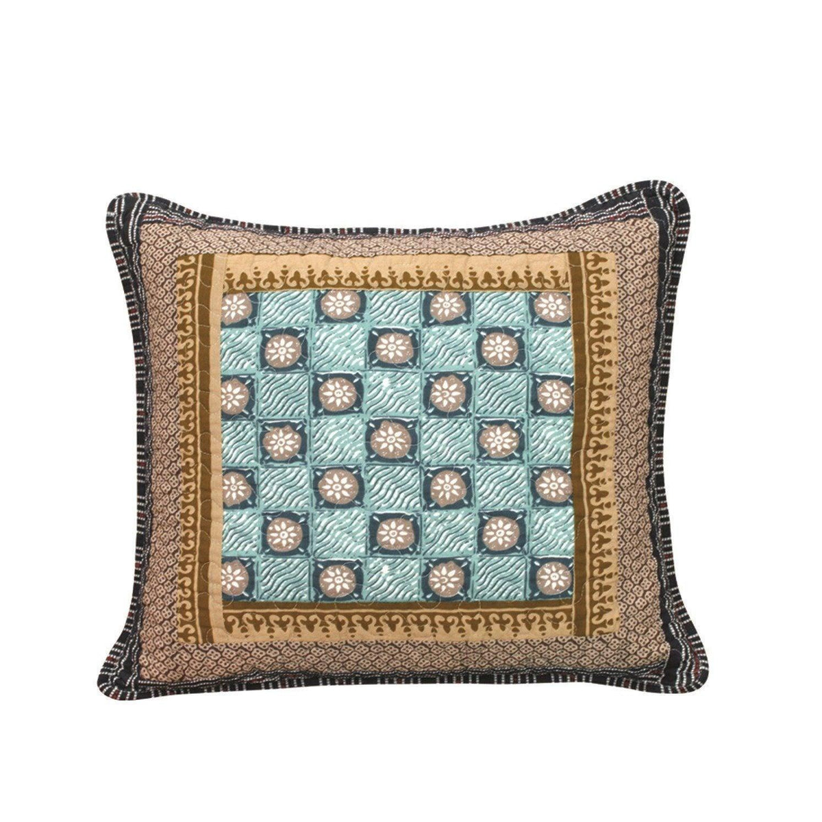 Set of Two Gallery of Roses Bohemian Cushion Covers - 2-PCS - 18" (JHW-546-CC)