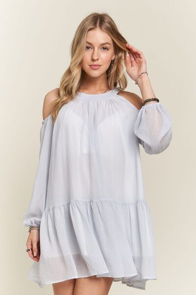 Romantic Balloon Sleeve Mini Summer Dress