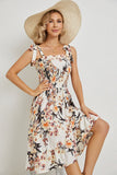 Floral Tie Shoulder Summer Dress