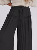 Full Size Frill Wide Leg Boho Beach Pants