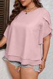 Plus Size Pink Summer Blouse