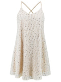 Sequin V-Neck Mini Cami Cocktail Dress