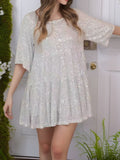 Full Size Sequin Mini Coctkail Dress