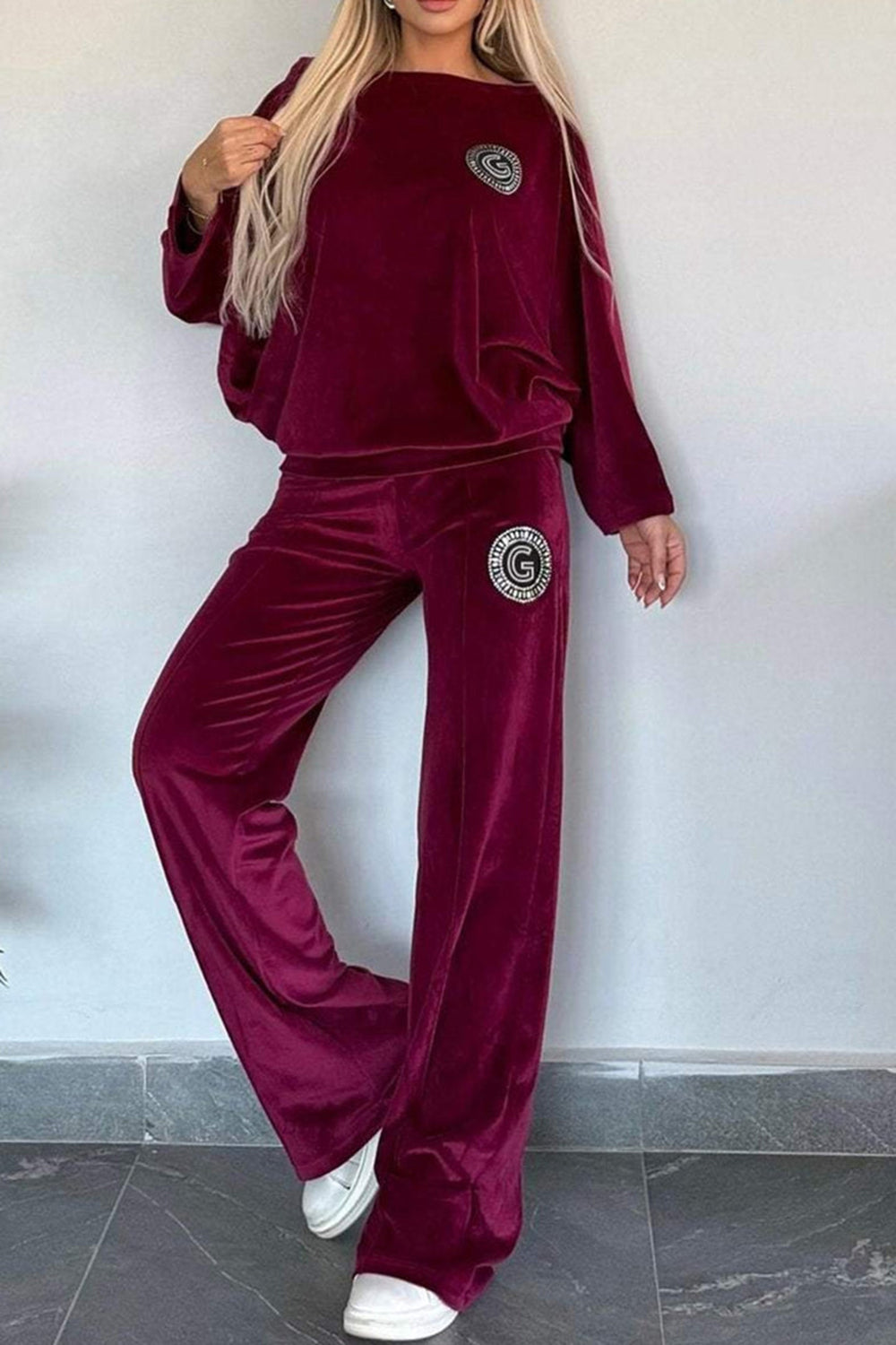 Full Size Long Sleeve Top and Pants Travel Set