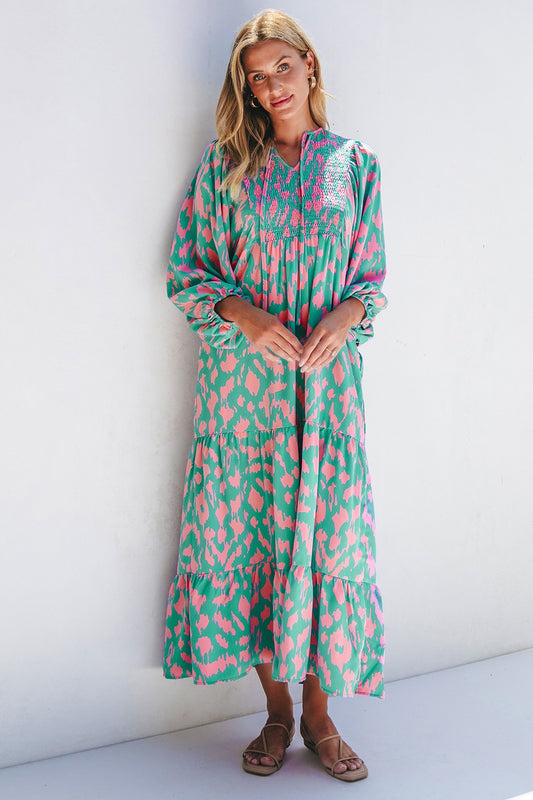 Long Sleeve Beach Midi Dress