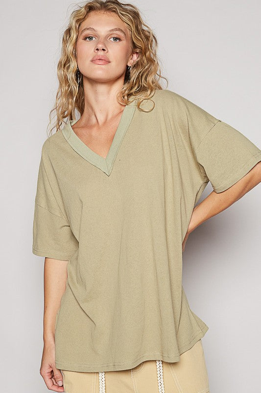 V-Neck Half Sleeve T-Shirt