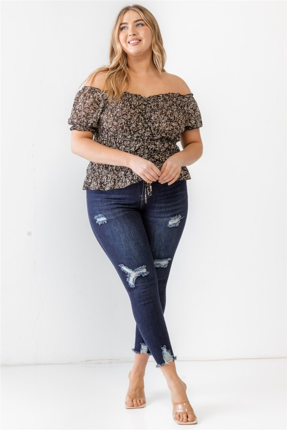 Plus Size Off-Shoulder Summer Top