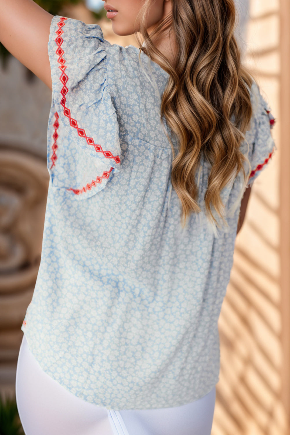 Embroidered Boho Summer Top