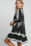 Button Down Ruffled Hem Resort Dress