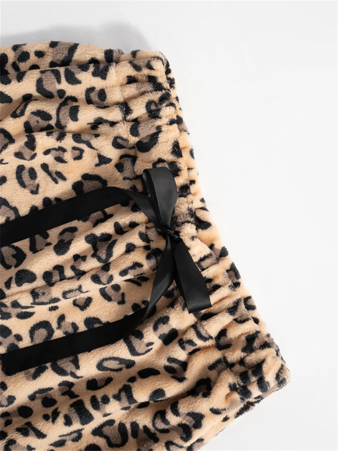 Leopard Wide Leg Plush Resort Pants