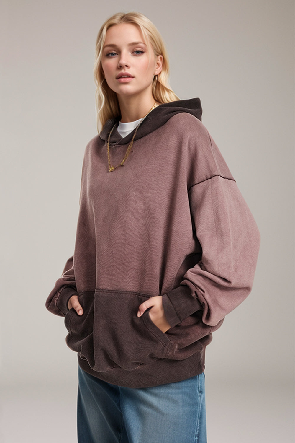 Long Sleeve Hoodie with Kangaroo Pocket