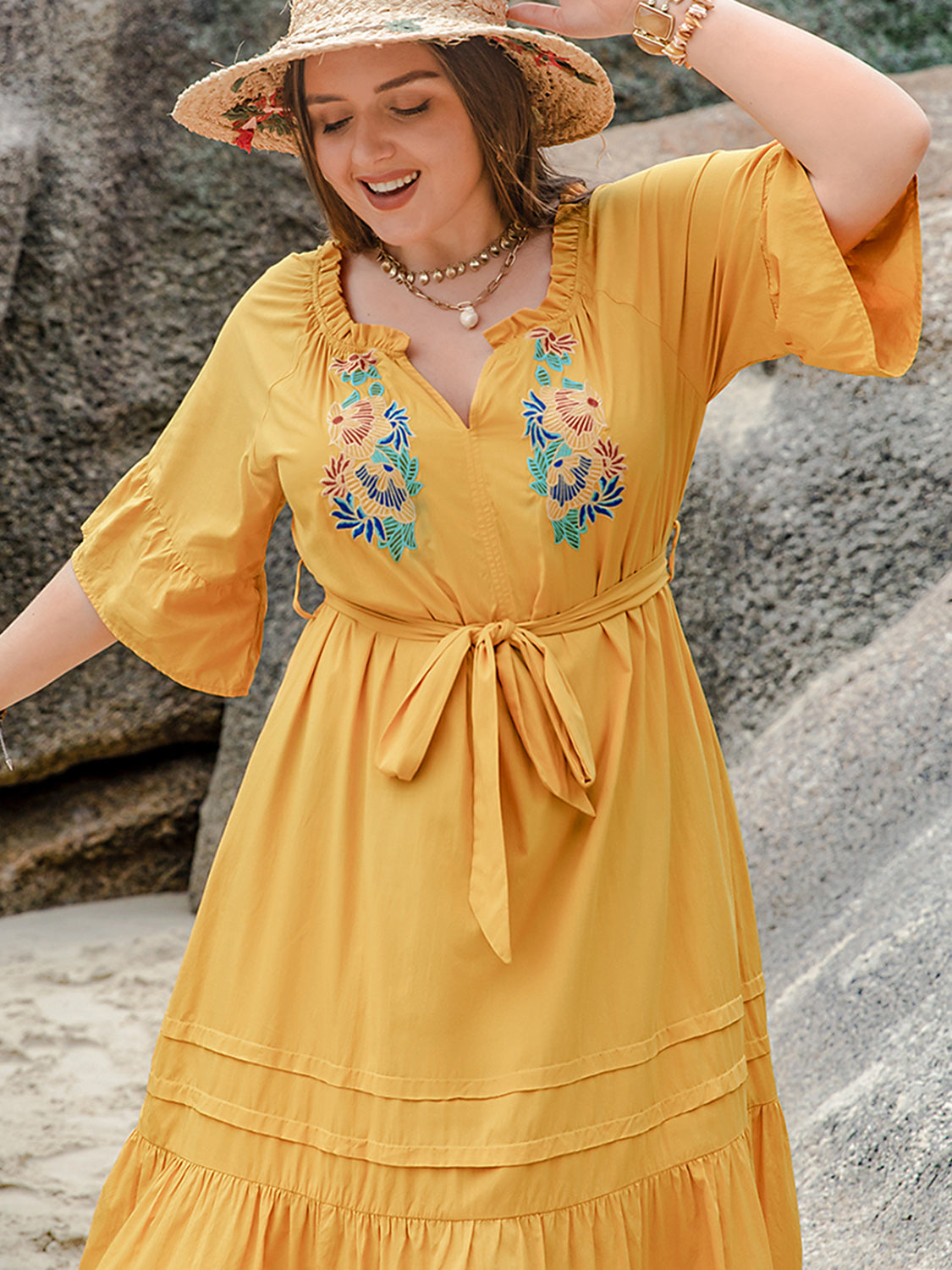 Plus Size Midi Resort Dress