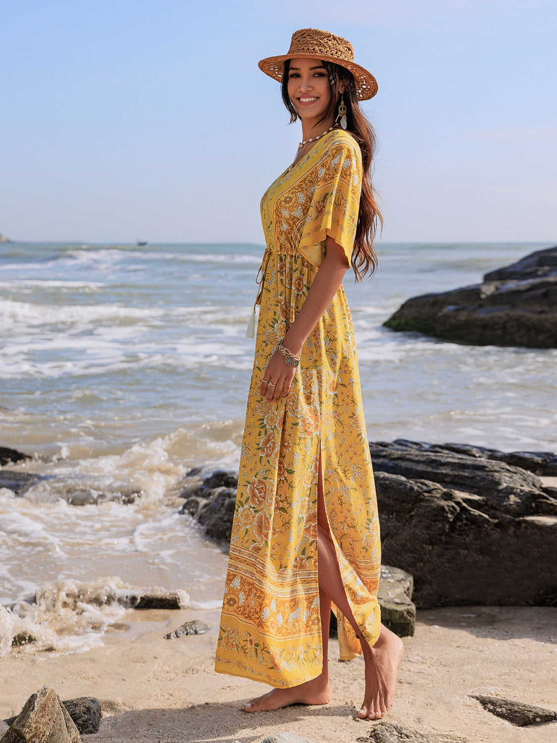 Yellow Maxi Beach Dress